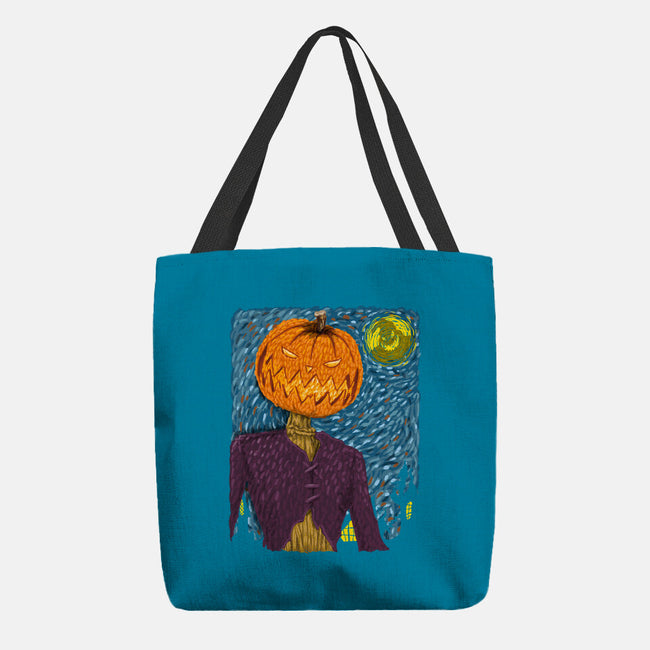 Starry Night In Halloween Town-None-Basic Tote-Bag-DrMonekers