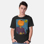 Starry Night In Halloween Town-Mens-Basic-Tee-DrMonekers