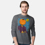 Starry Night In Halloween Town-Mens-Long Sleeved-Tee-DrMonekers