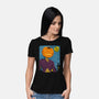 Starry Night In Halloween Town-Womens-Basic-Tee-DrMonekers