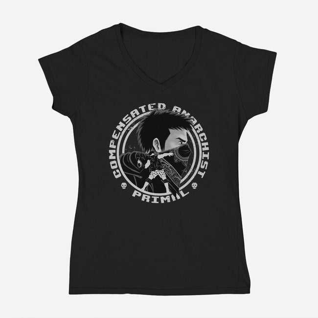 Compensated Anarchist-Womens-V-Neck-Tee-rmatix