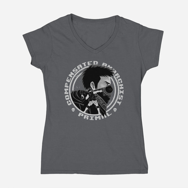 Compensated Anarchist-Womens-V-Neck-Tee-rmatix