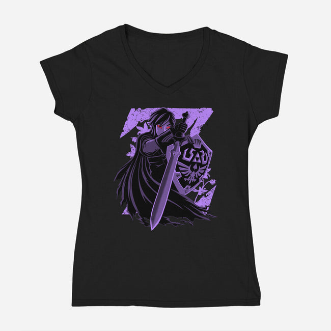 I’m A Shadow-Womens-V-Neck-Tee-rmatix