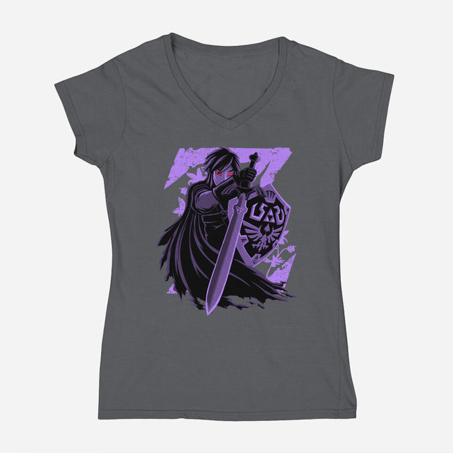 I’m A Shadow-Womens-V-Neck-Tee-rmatix
