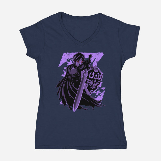 I’m A Shadow-Womens-V-Neck-Tee-rmatix