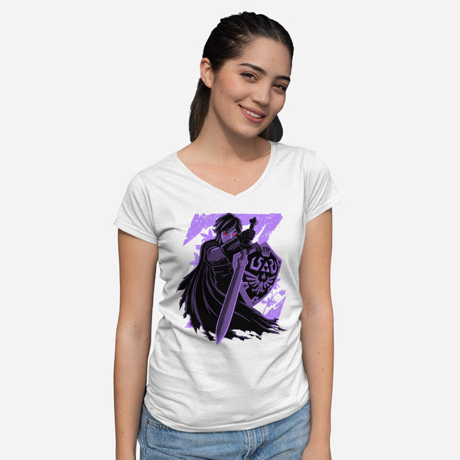 I’m A Shadow-Womens-V-Neck-Tee-rmatix