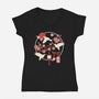 Origami Doves-Womens-V-Neck-Tee-NemiMakeit