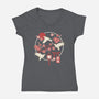 Origami Doves-Womens-V-Neck-Tee-NemiMakeit