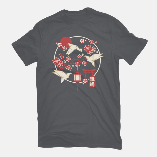 Origami Doves-Womens-Fitted-Tee-NemiMakeit