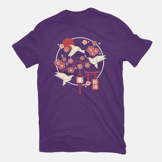 Origami Doves-Womens-Fitted-Tee-NemiMakeit