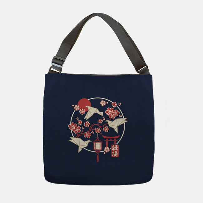 Origami Doves-None-Adjustable Tote-Bag-NemiMakeit