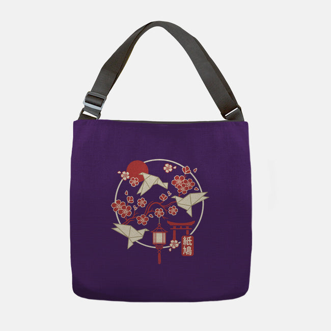 Origami Doves-None-Adjustable Tote-Bag-NemiMakeit