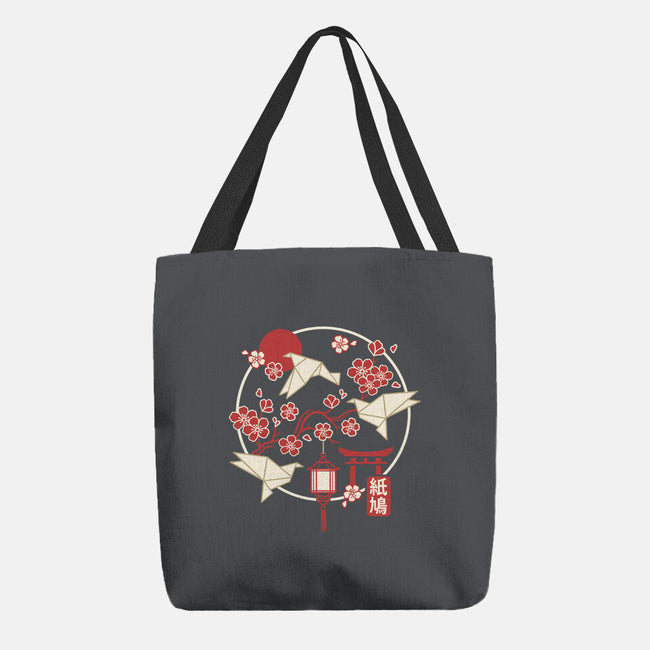 Origami Doves-None-Basic Tote-Bag-NemiMakeit