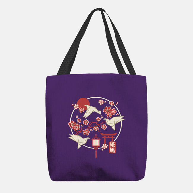 Origami Doves-None-Basic Tote-Bag-NemiMakeit