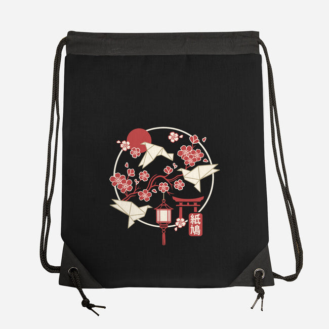 Origami Doves-None-Drawstring-Bag-NemiMakeit
