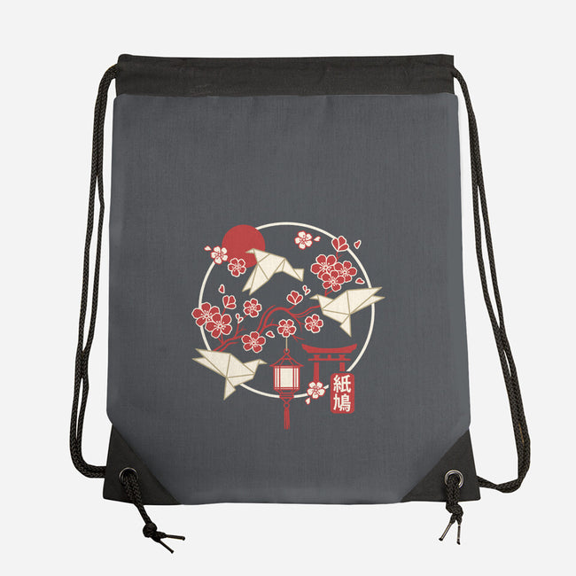 Origami Doves-None-Drawstring-Bag-NemiMakeit