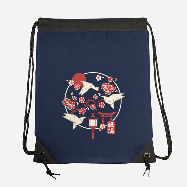 Origami Doves-None-Drawstring-Bag-NemiMakeit