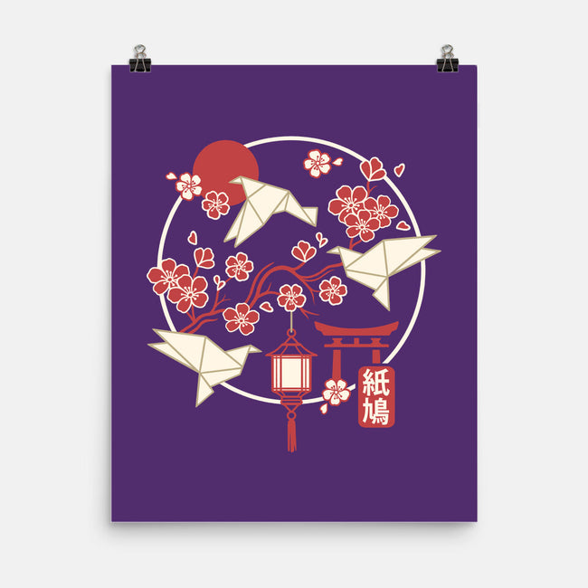 Origami Doves-None-Matte-Poster-NemiMakeit