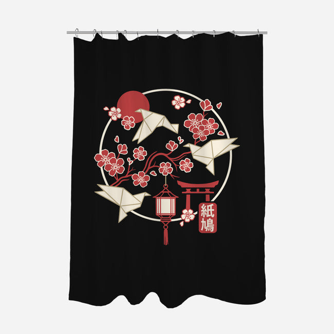 Origami Doves-None-Polyester-Shower Curtain-NemiMakeit