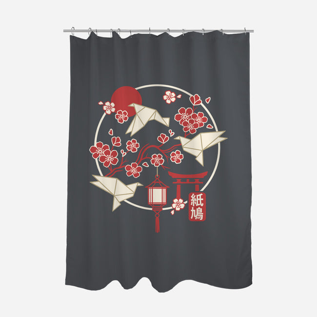 Origami Doves-None-Polyester-Shower Curtain-NemiMakeit