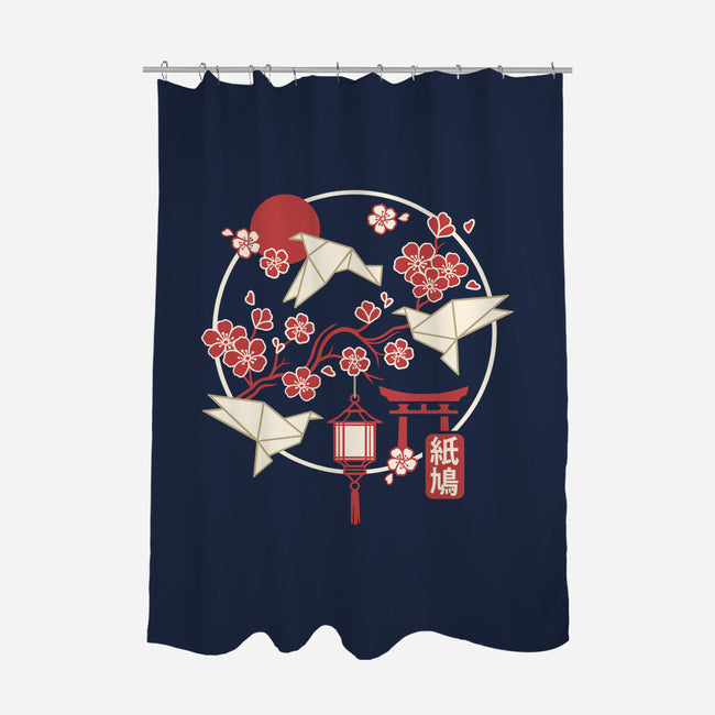 Origami Doves-None-Polyester-Shower Curtain-NemiMakeit