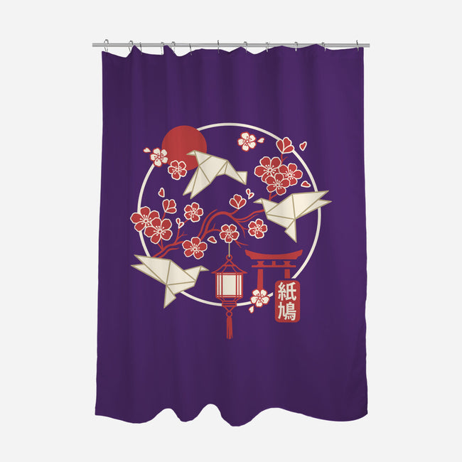 Origami Doves-None-Polyester-Shower Curtain-NemiMakeit