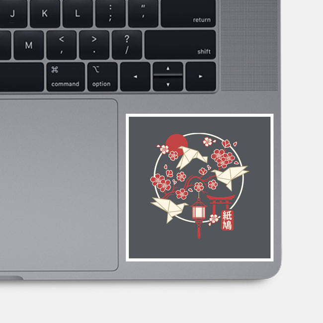 Origami Doves-None-Glossy-Sticker-NemiMakeit
