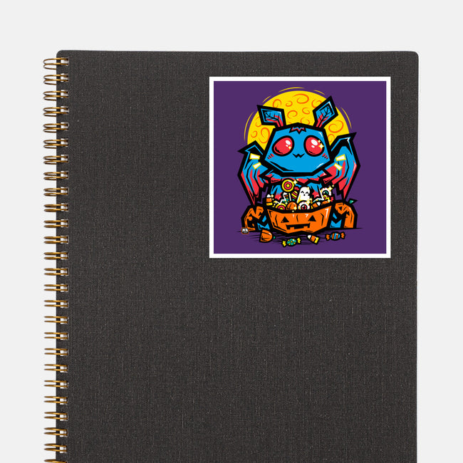 Moth Man Halloween Doodle-None-Glossy-Sticker-krisren28