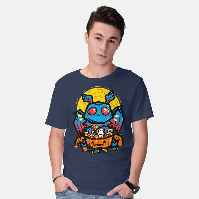 Moth Man Halloween Doodle-Mens-Basic-Tee-krisren28