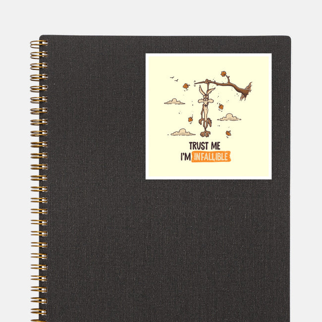 I'm Infallible-None-Glossy-Sticker-retrodivision