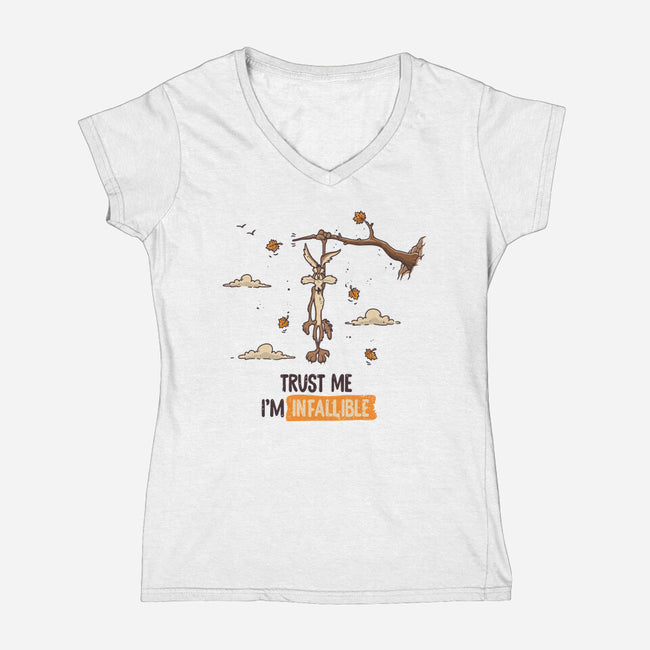 I'm Infallible-Womens-V-Neck-Tee-retrodivision