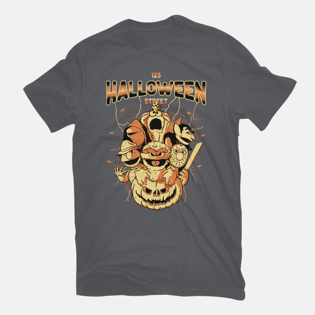 123 Halloween Street-Unisex-Basic-Tee-retrodivision