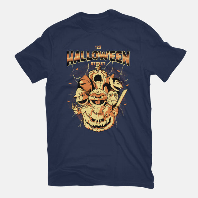123 Halloween Street-Mens-Heavyweight-Tee-retrodivision