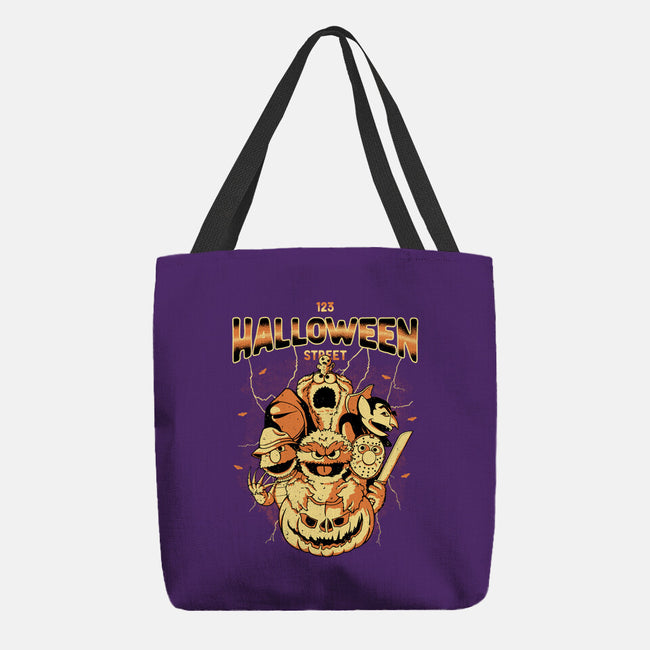 123 Halloween Street-None-Basic Tote-Bag-retrodivision