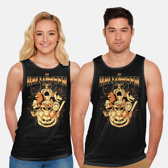 123 Halloween Street-Unisex-Basic-Tank-retrodivision