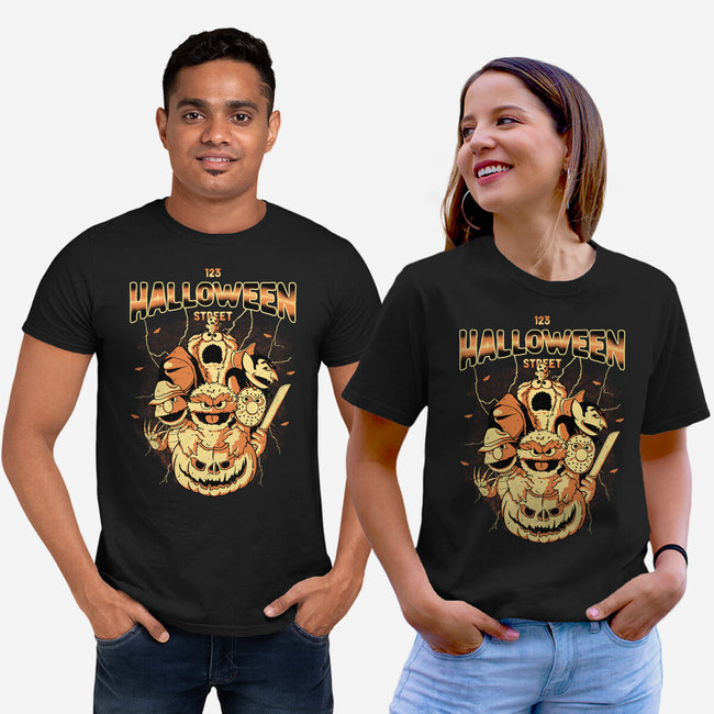 123 Halloween Street-Unisex-Basic-Tee-retrodivision
