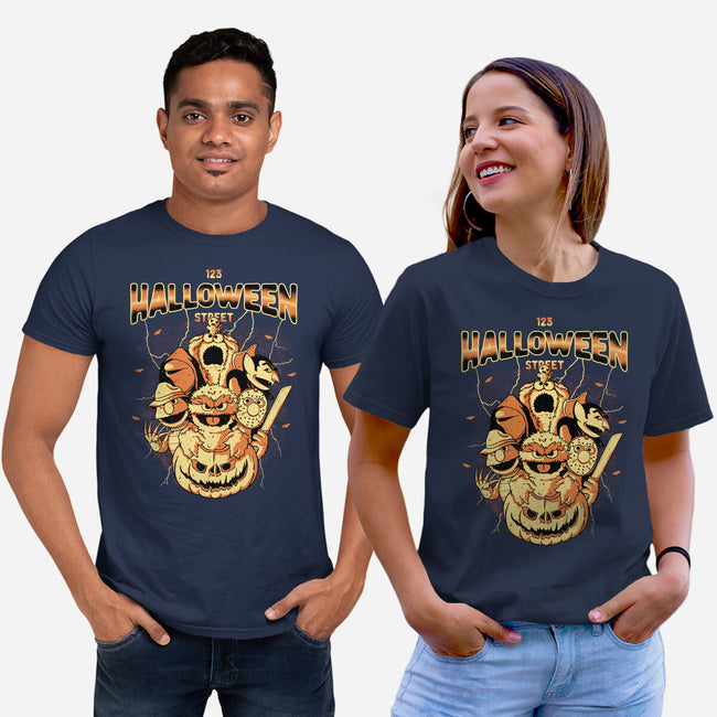 123 Halloween Street-Unisex-Basic-Tee-retrodivision