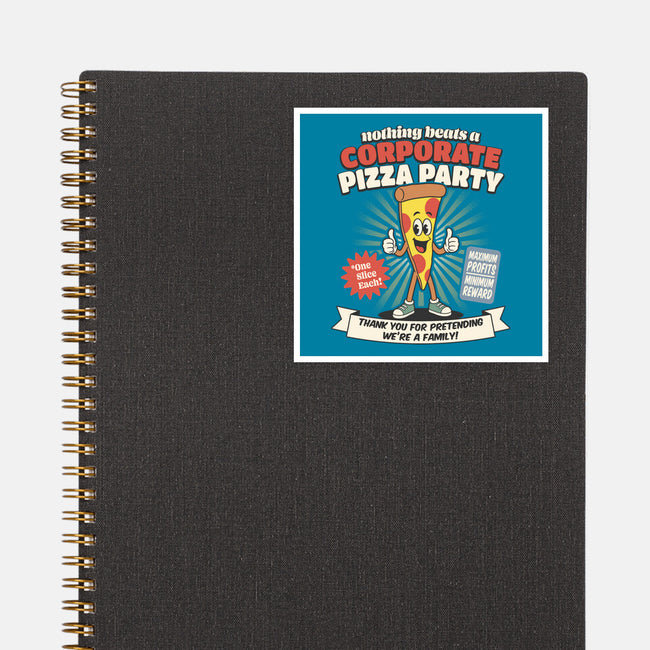 Corporate Pizza Party-None-Glossy-Sticker-RoboMega