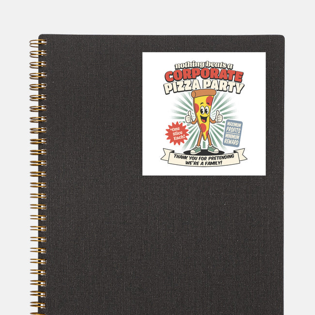 Corporate Pizza Party-None-Glossy-Sticker-RoboMega