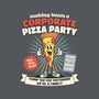 Corporate Pizza Party-Womens-V-Neck-Tee-RoboMega
