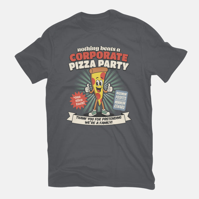 Corporate Pizza Party-Unisex-Basic-Tee-RoboMega