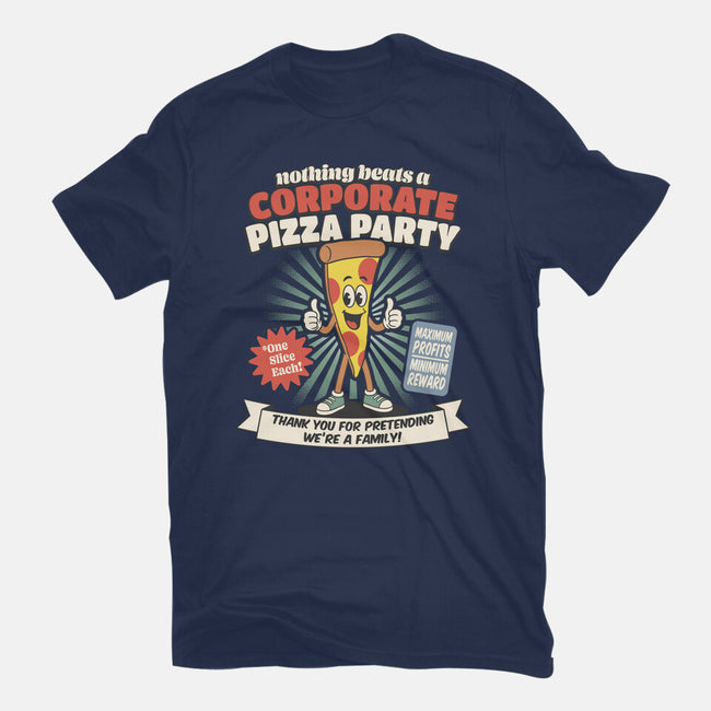 Corporate Pizza Party-Mens-Basic-Tee-RoboMega