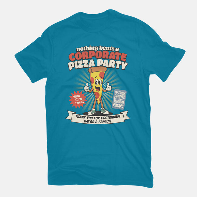 Corporate Pizza Party-Womens-Fitted-Tee-RoboMega