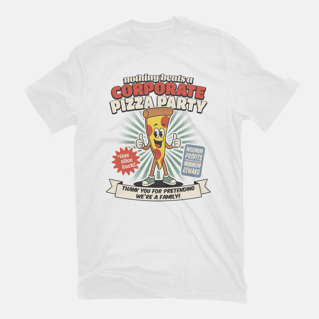 Corporate Pizza Party-Mens-Basic-Tee-RoboMega