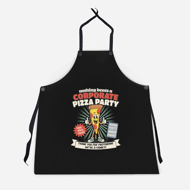 Corporate Pizza Party-Unisex-Kitchen-Apron-RoboMega
