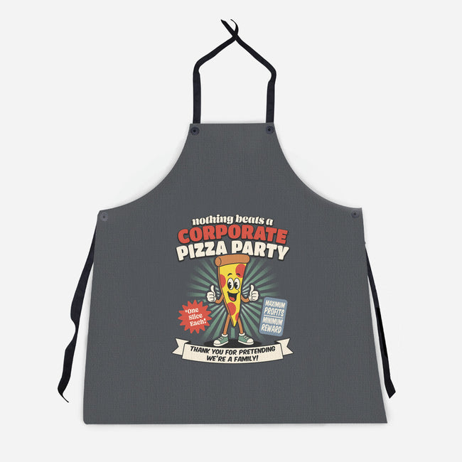 Corporate Pizza Party-Unisex-Kitchen-Apron-RoboMega