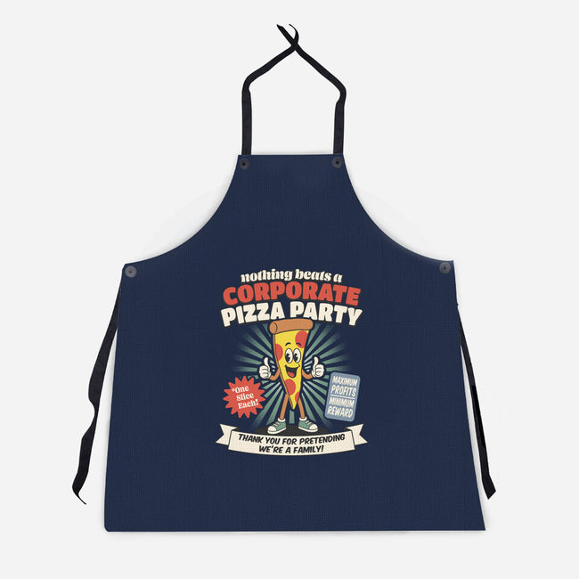 Corporate Pizza Party-Unisex-Kitchen-Apron-RoboMega