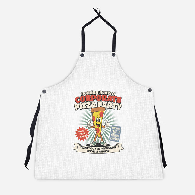 Corporate Pizza Party-Unisex-Kitchen-Apron-RoboMega
