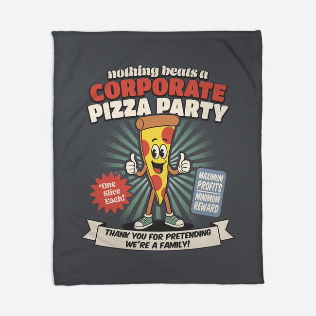 Corporate Pizza Party-None-Fleece-Blanket-RoboMega