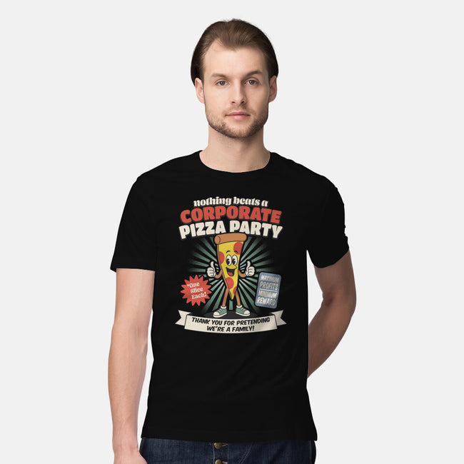 Corporate Pizza Party-Mens-Premium-Tee-RoboMega